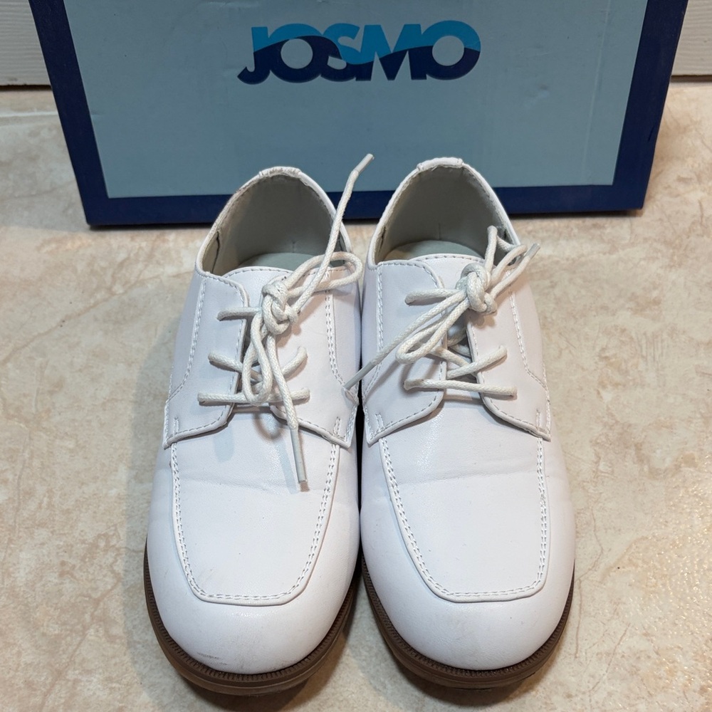 Josmo White Leather Men's Oxfords